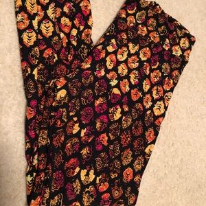 lularoe tc printed floral leggings